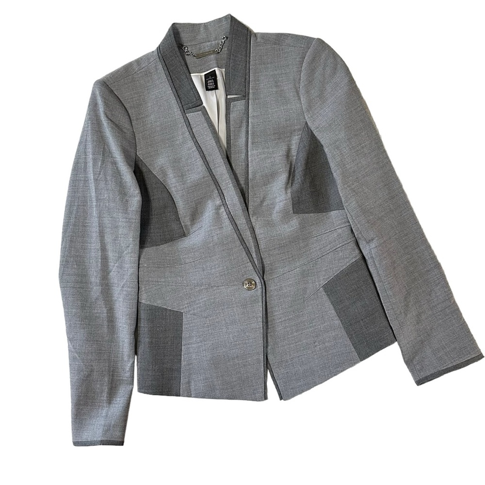 White House Black Market Gray Tailored Blazer